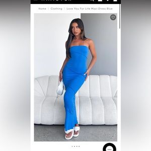 brand new white fox maxi dress size small